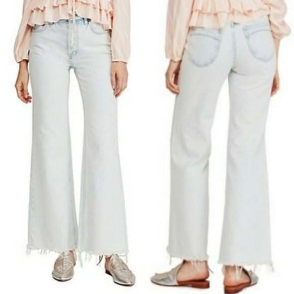 FREE PEOPLE High Rise Straight Flare Jeans NWT - Picture 2 of 6